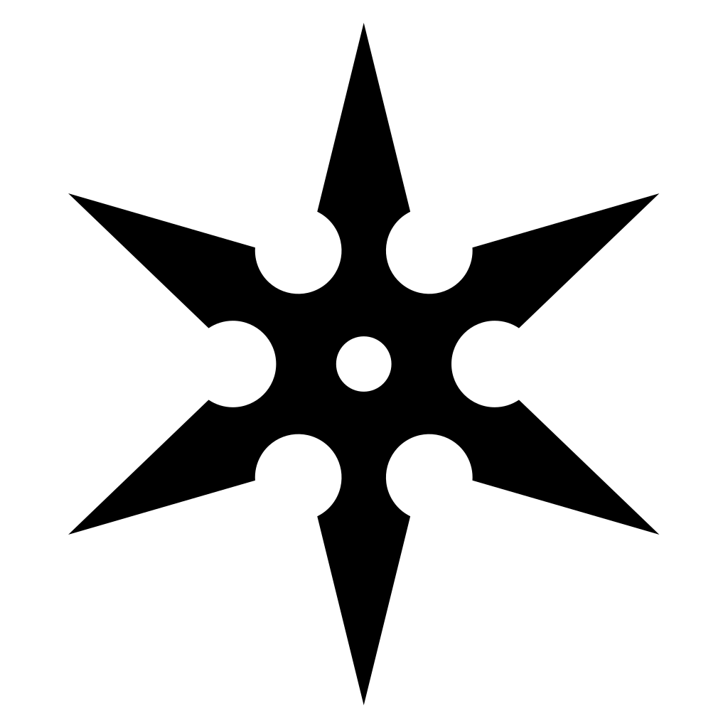 Intricate ninja star design for creative cutting projects