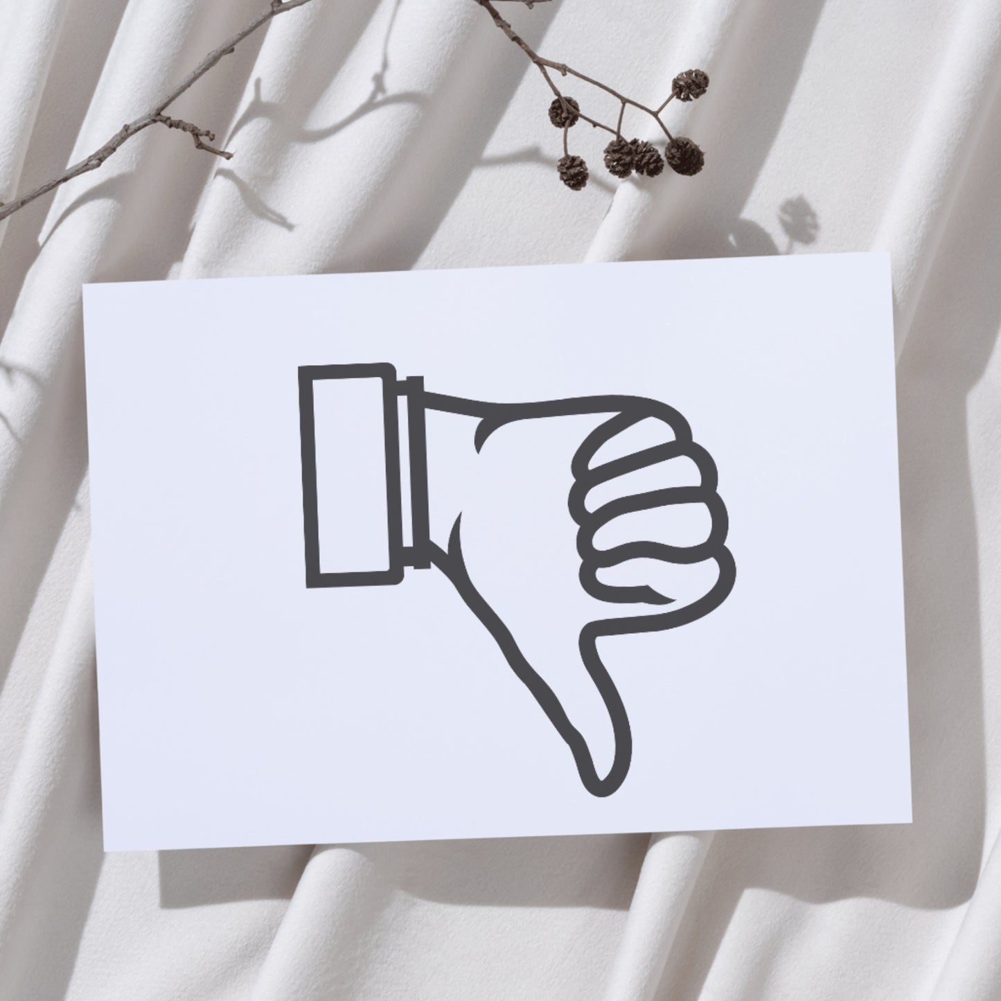 Creative vector design of a hand giving a thumbs down gesture