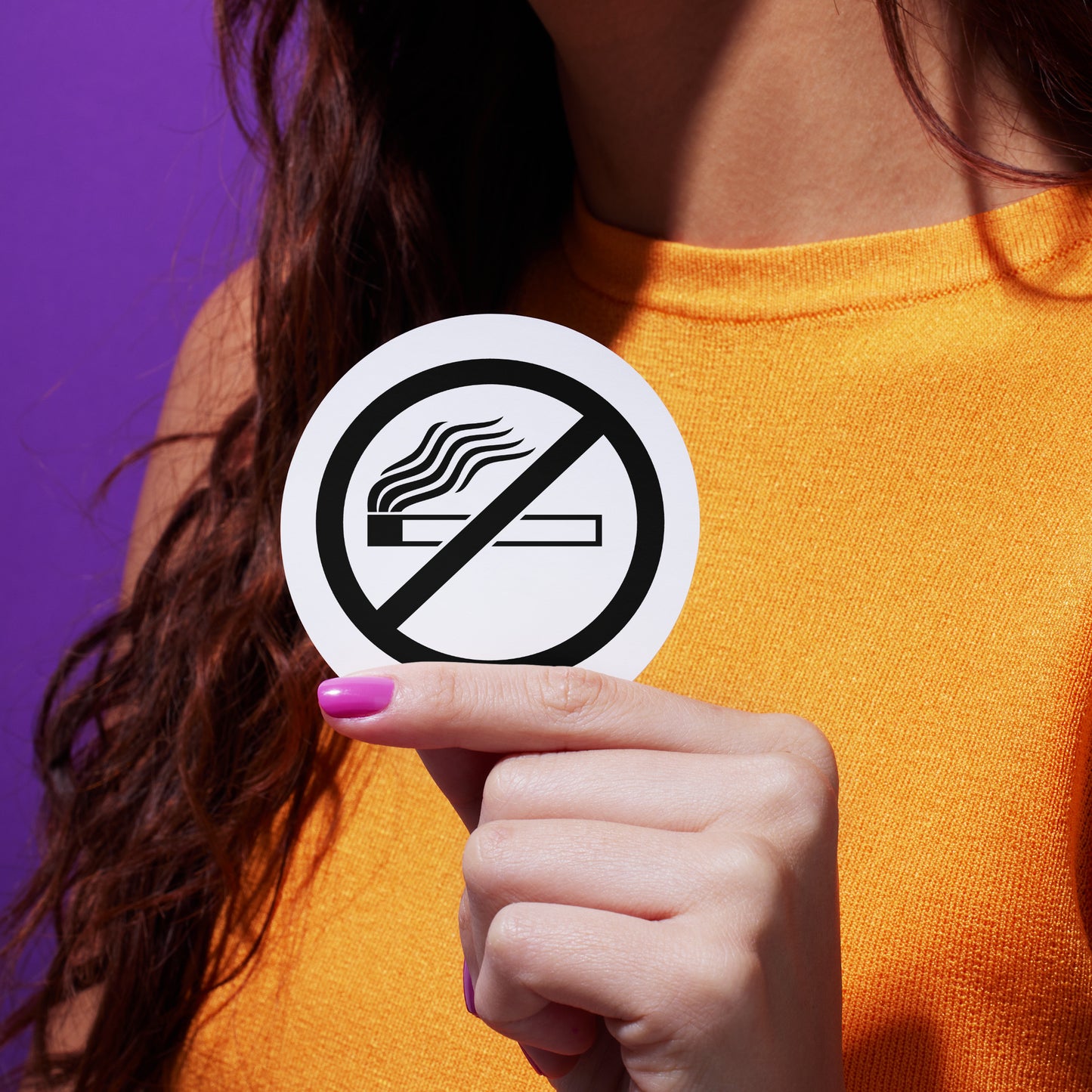 Black no smoking sign designed for cutting machines
