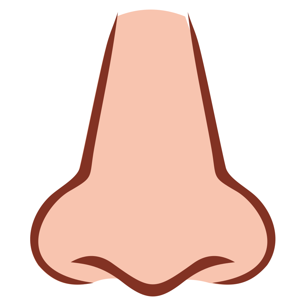Unique vector svg design of a simple cartoon nose for crafting