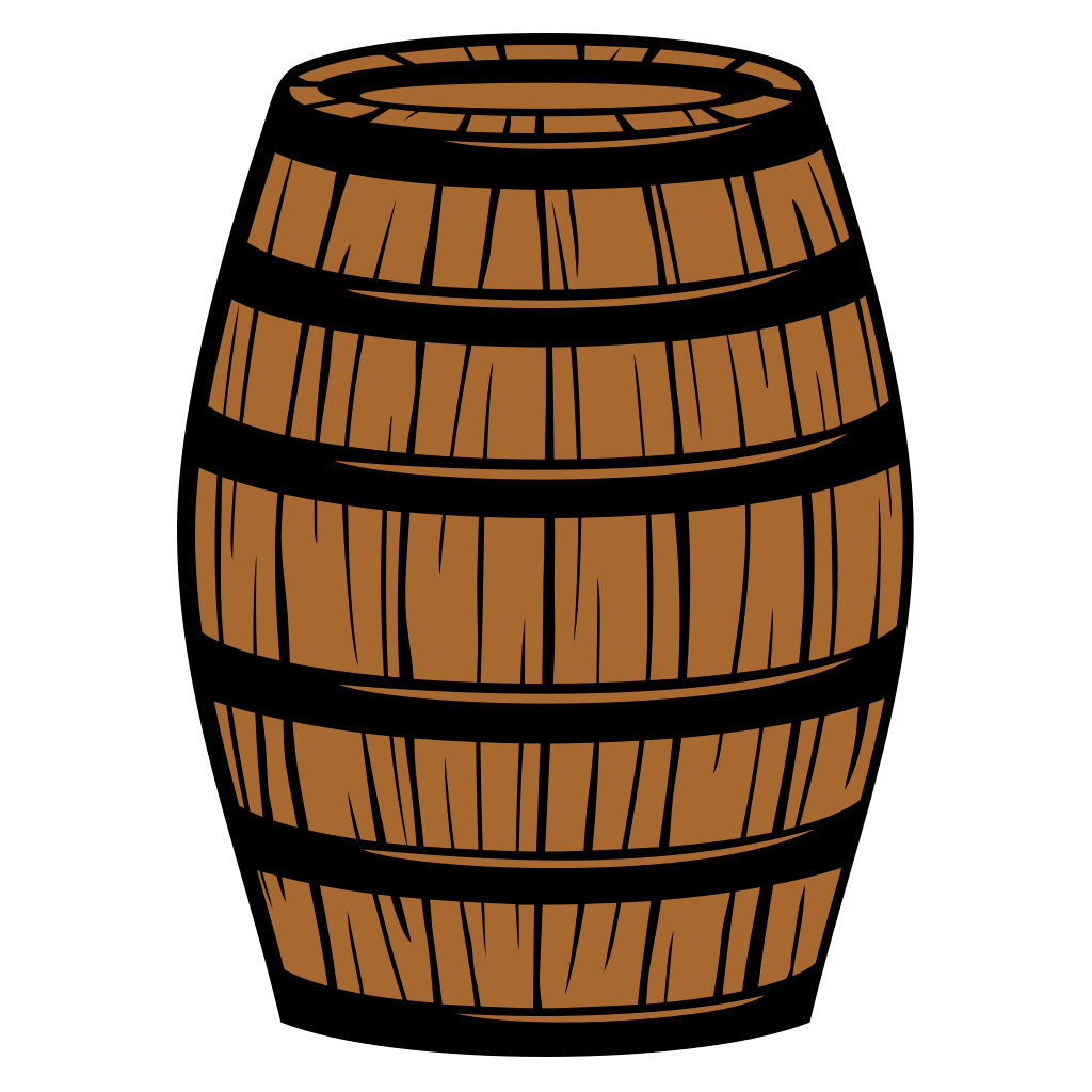 Old wooden barrel design for crafting and decoration