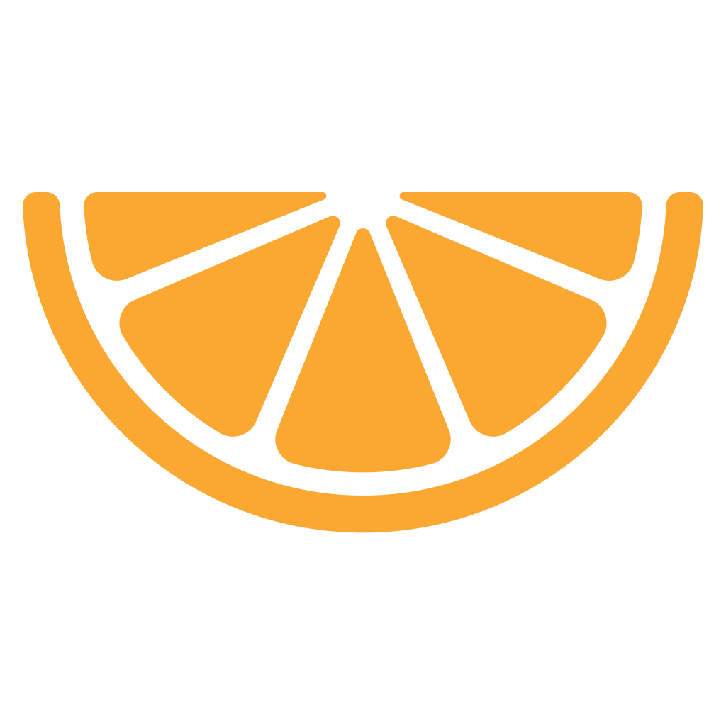 Bright orange slice design for crafting and cutting machines