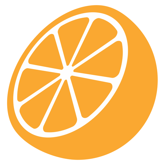 Vibrant sliced orange design for creative projects