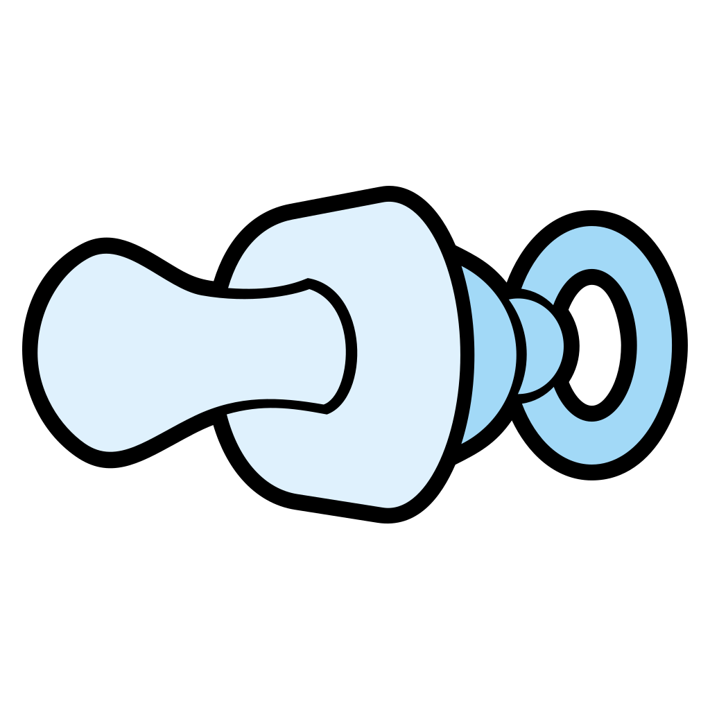 Creative pacifier design for cutting machines in soft blue