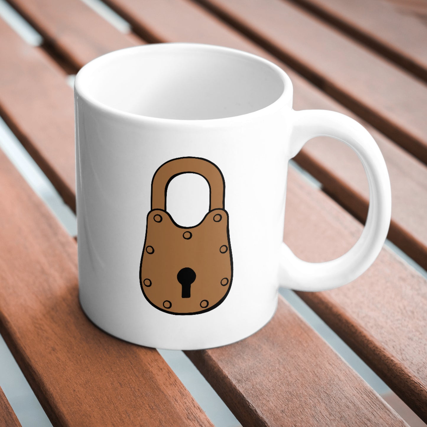Stylized brown padlock design for creative projects