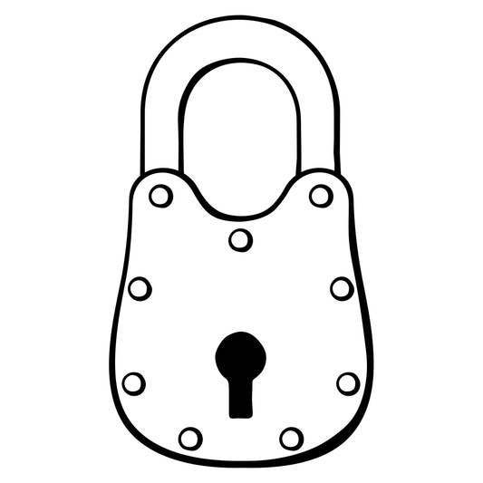 Creative design of a vintage padlock for cutting projects