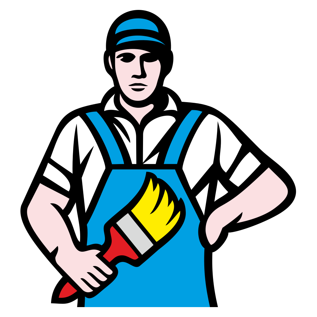 Creative vector design for cutting machines featuring a painter