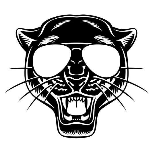 Fierce panther design ideal for cutting machines and crafts