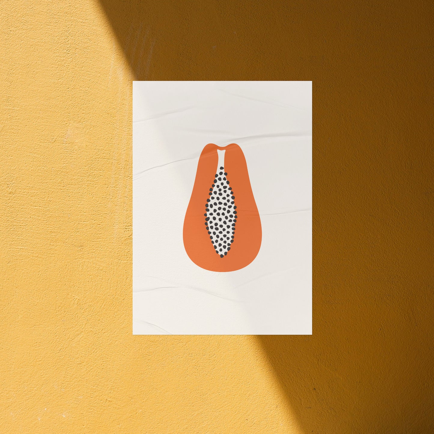 Creative vector design of a papaya silhouette for crafting