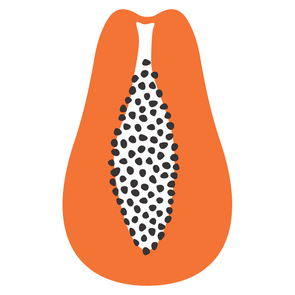Creative vector design of a papaya silhouette for crafting