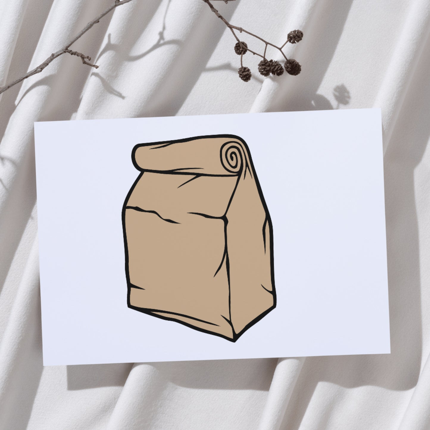 Creative vector design of a paper bag for cutting machines