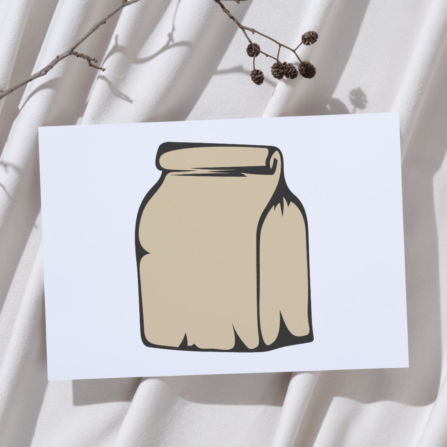 Small paper bag design suitable for cutting machines