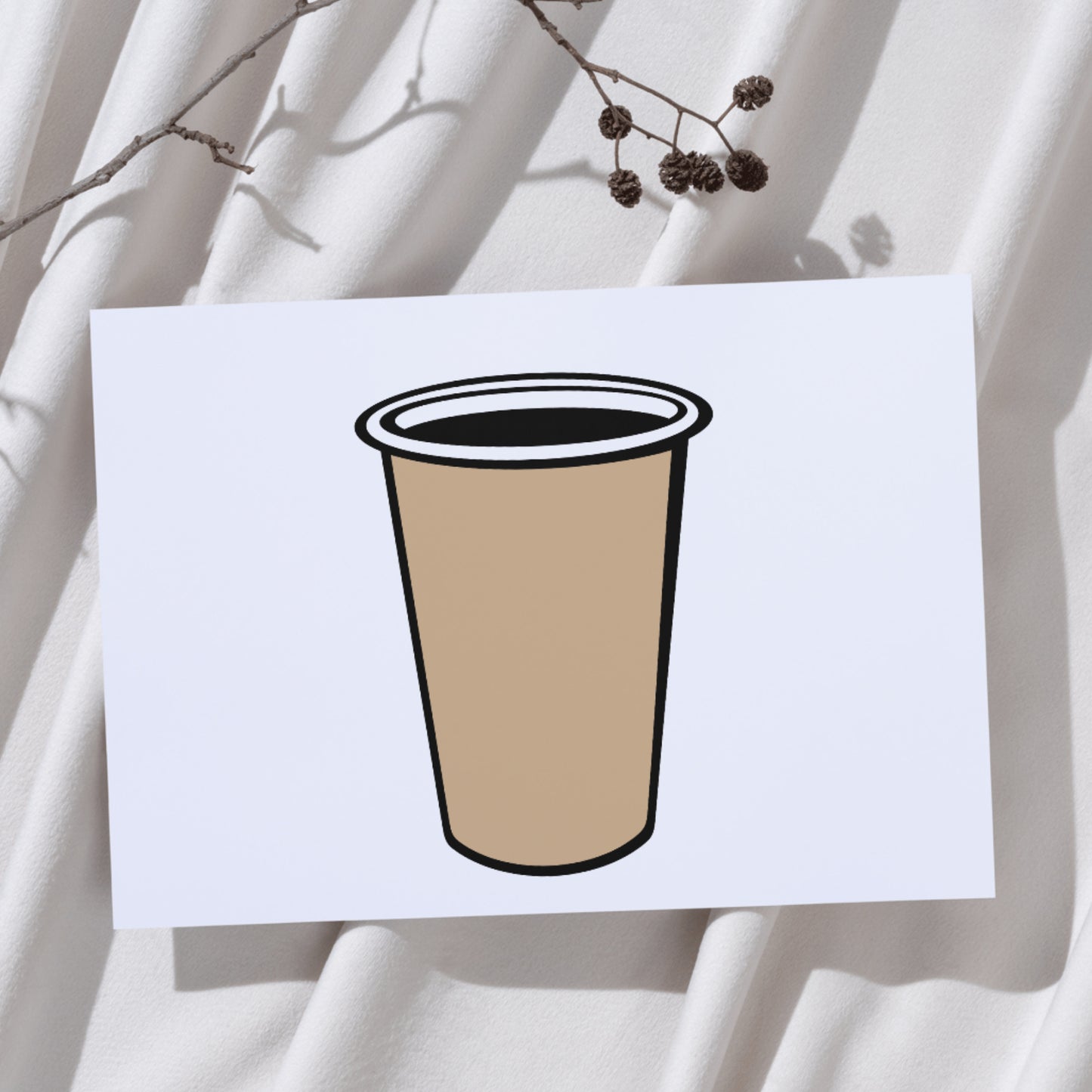 Creative paper coffee cup vector design for cutting machines