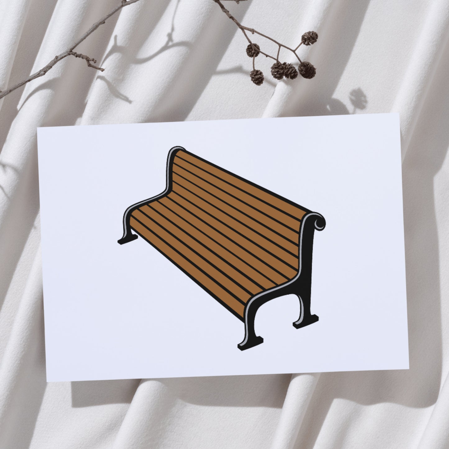 Elegant park bench design for outdoor settings