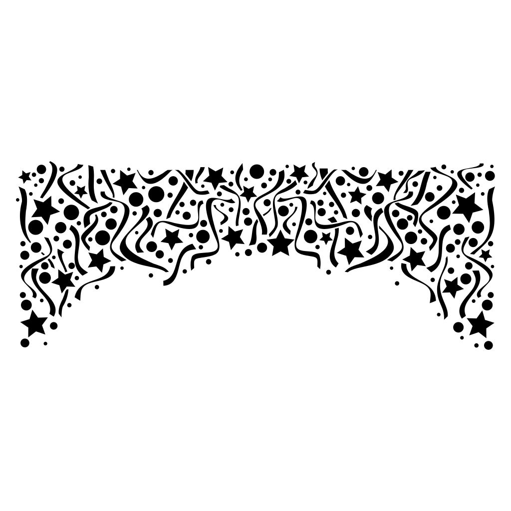 Creative black party streamers design for festive occasions