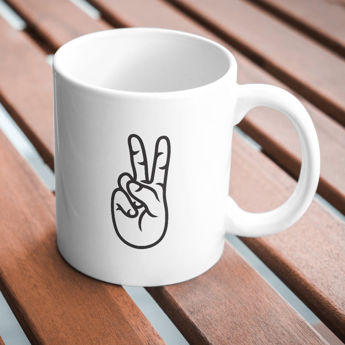 Creative vector design of a peace sign hand gesture for cutting