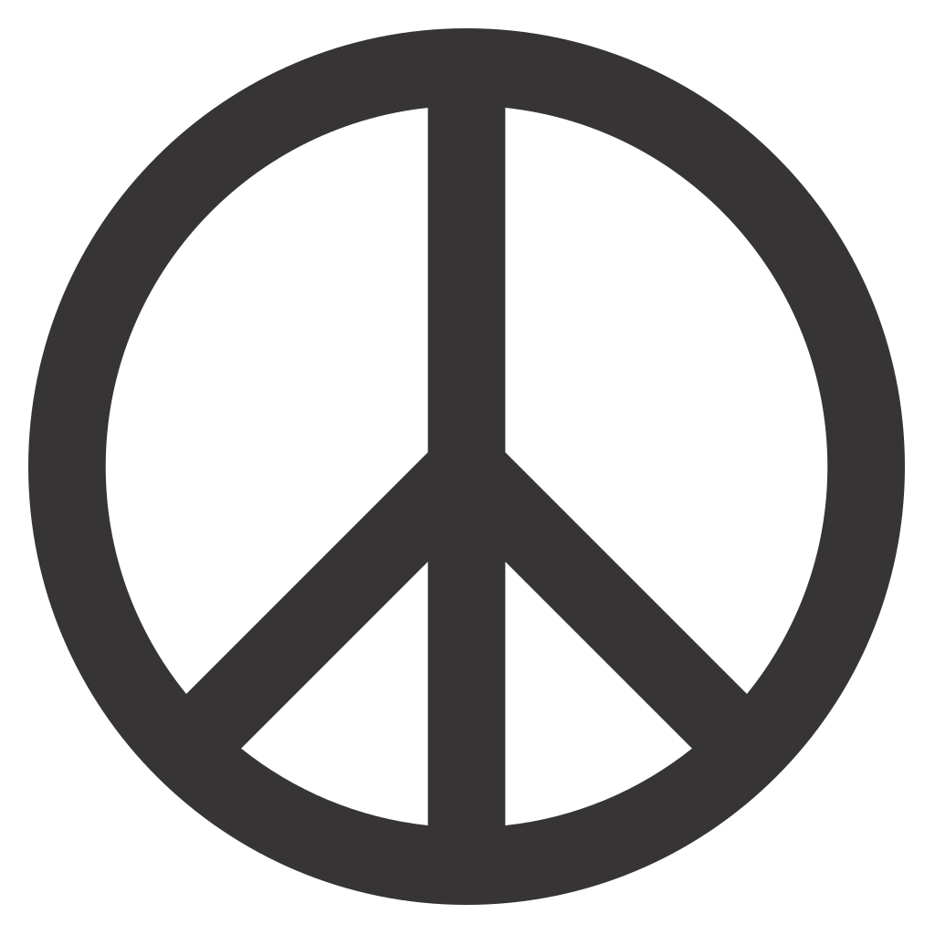 Creative peace symbol vector design for crafting projects