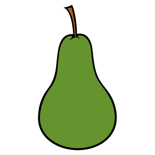 Fresh pear vector graphic perfect for crafting projects