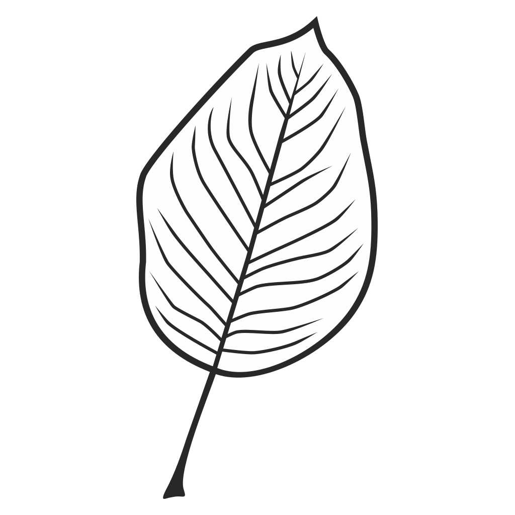 Elegant leaf vector design for creative cutting projects