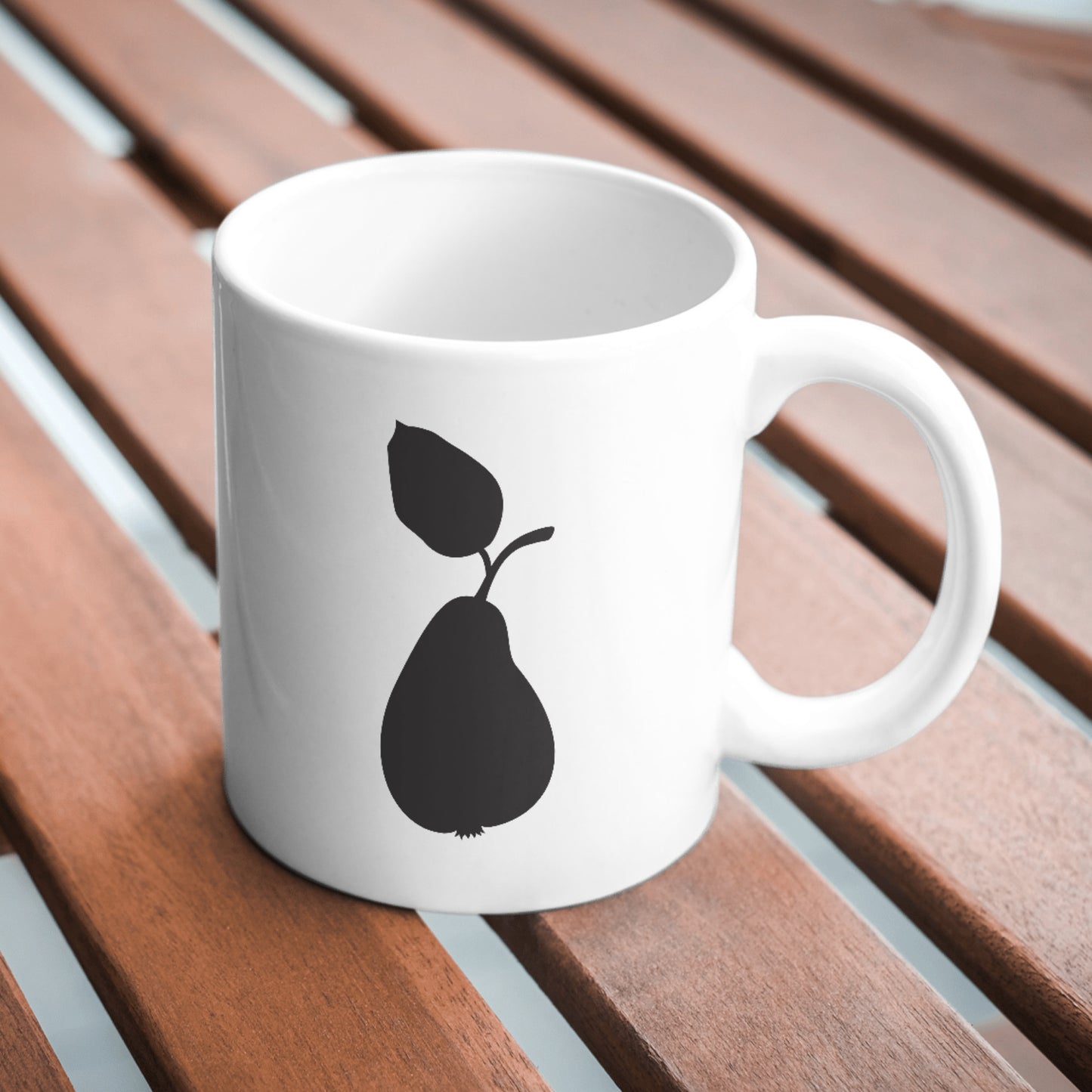 Elegant pear silhouette for creative cutting projects