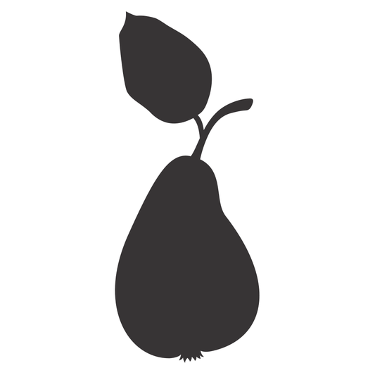 Elegant pear silhouette for creative cutting projects