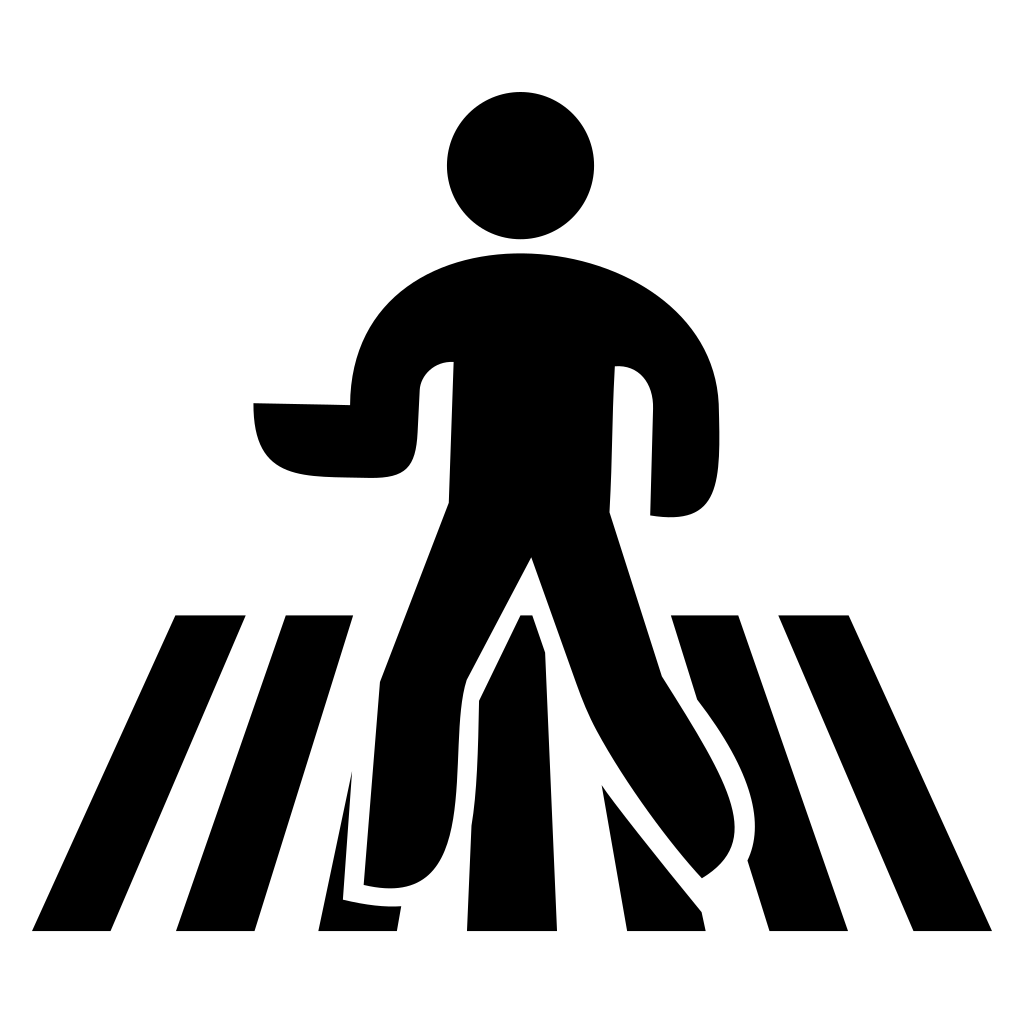Stylized pedestrian crossing design for creative projects