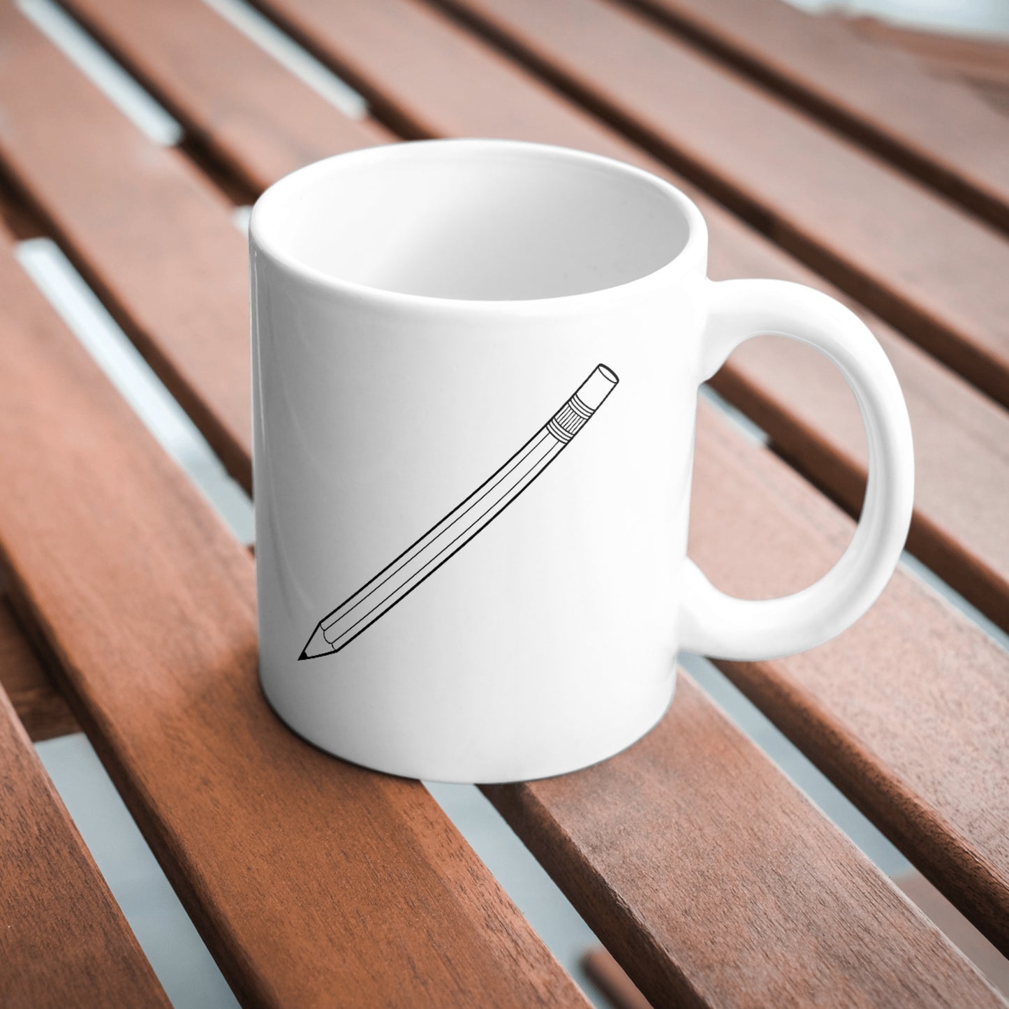 Black and white vector design of a classic pencil