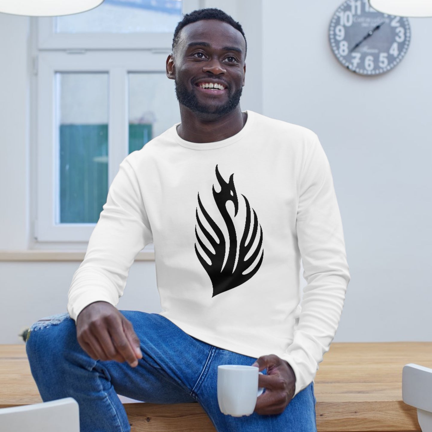 Elegant phoenix design for cutting machine art projects