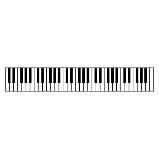 Layered piano keys design for creative crafting projects
