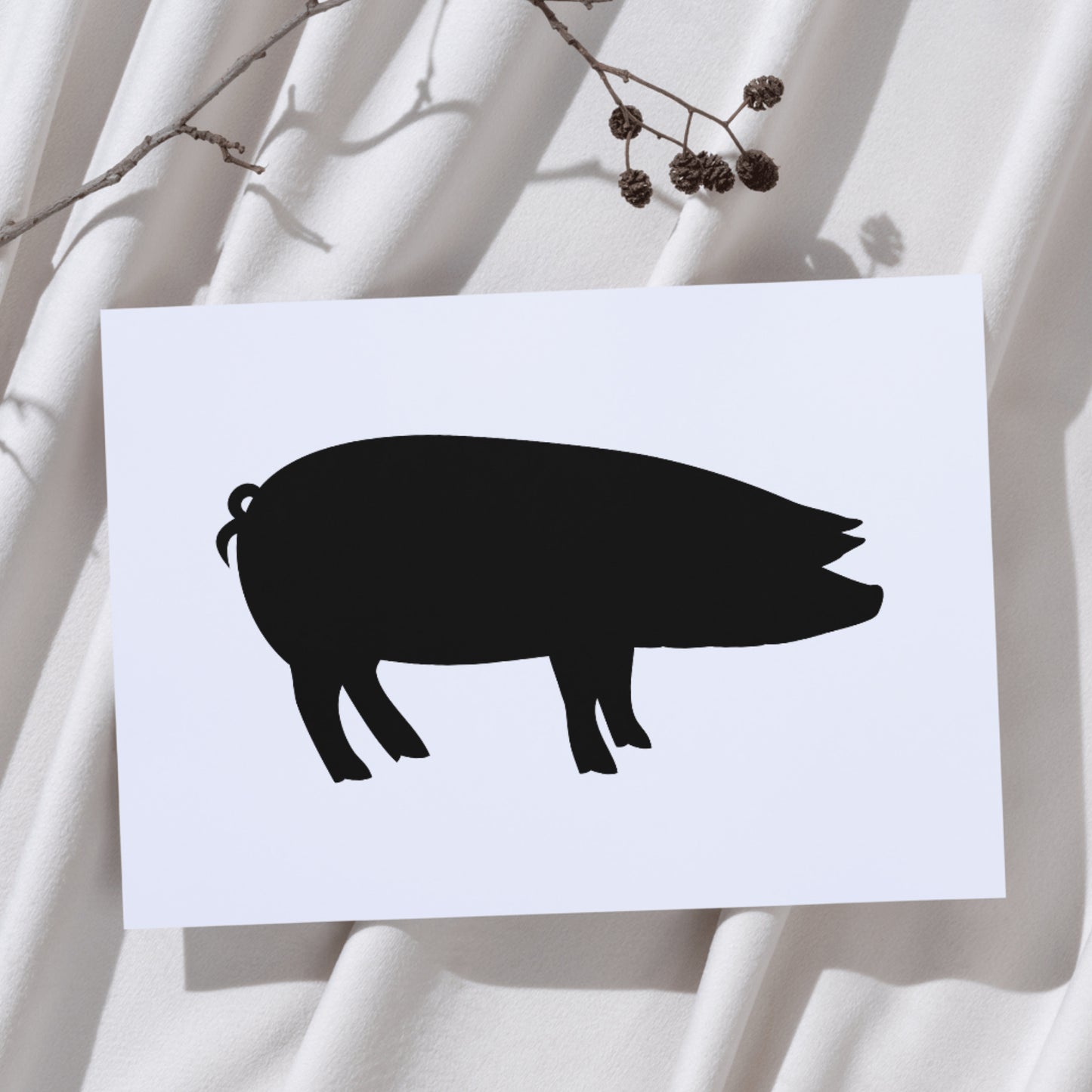 Playful animal silhouette vector for crafting