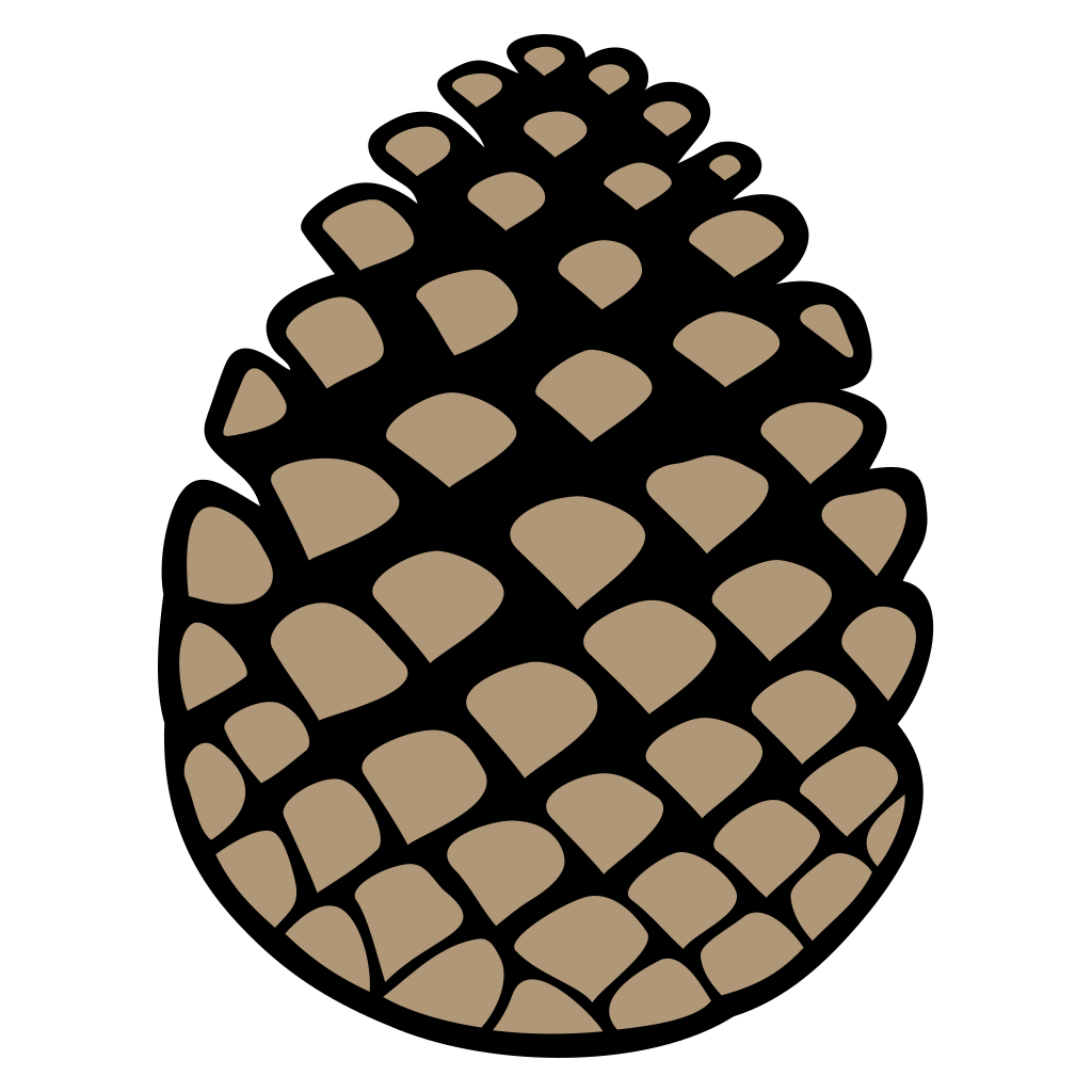 Stylized pine cone vector design for crafting projects