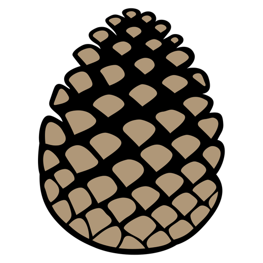 Stylized pine cone vector design for crafting projects