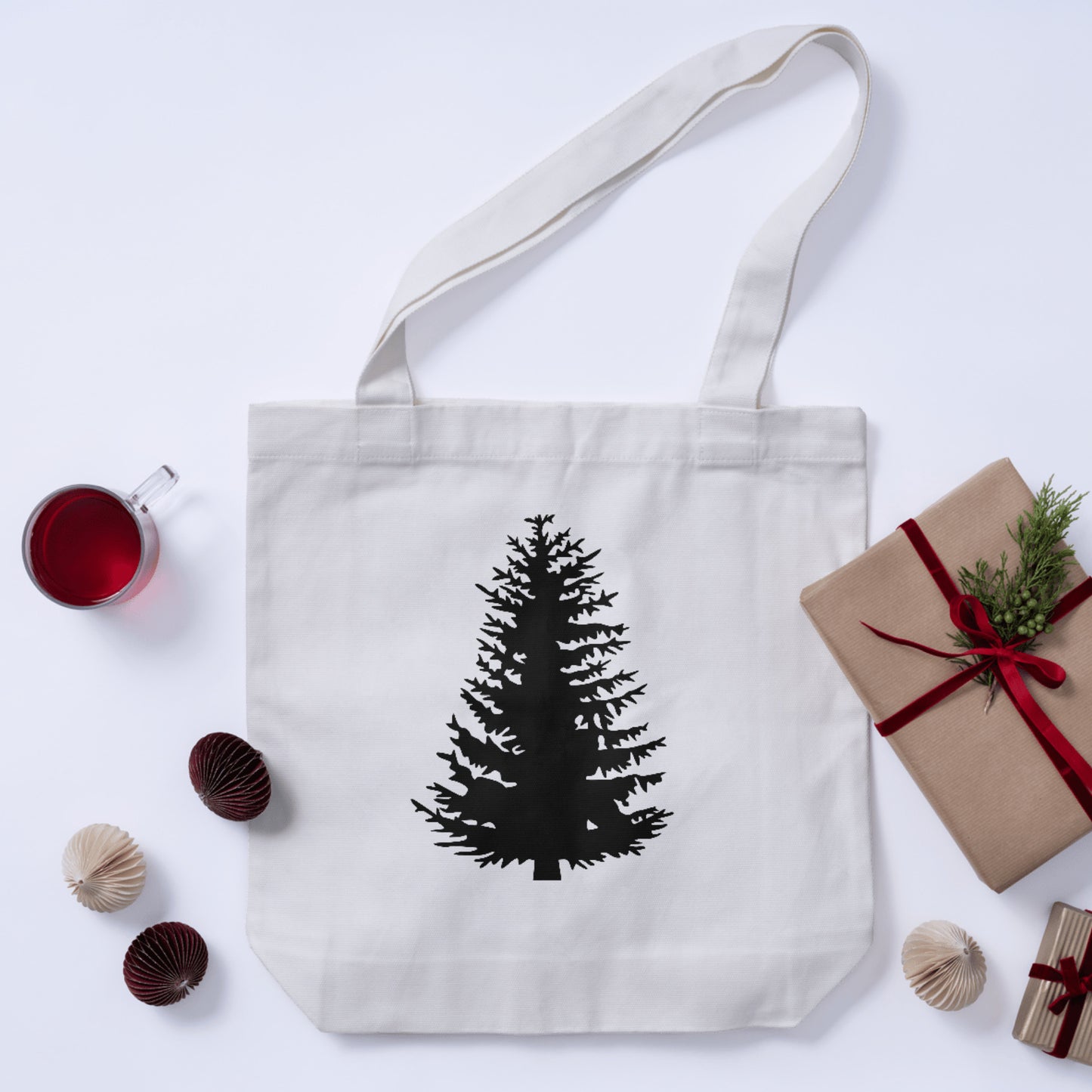 Elegant pine tree silhouette for crafting and design projects