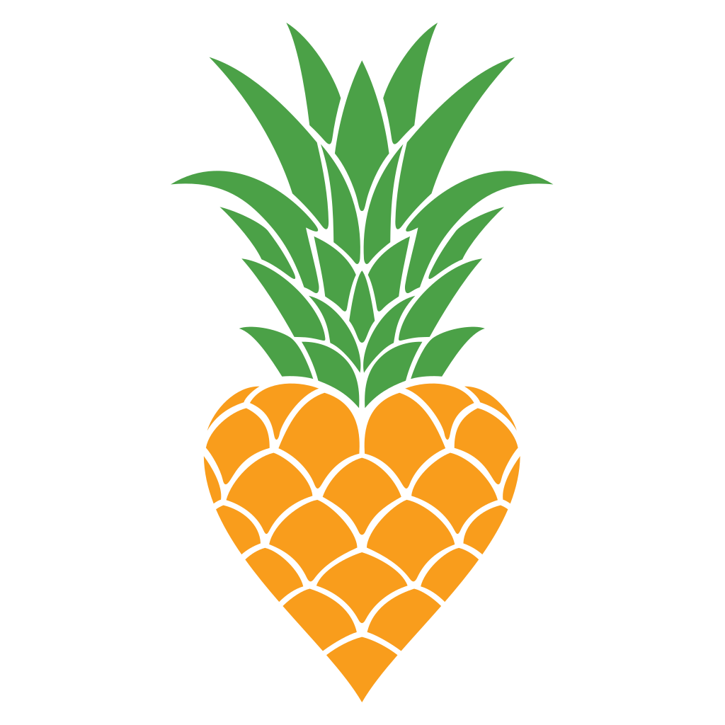 Creative pineapple heart design for crafting enthusiasts