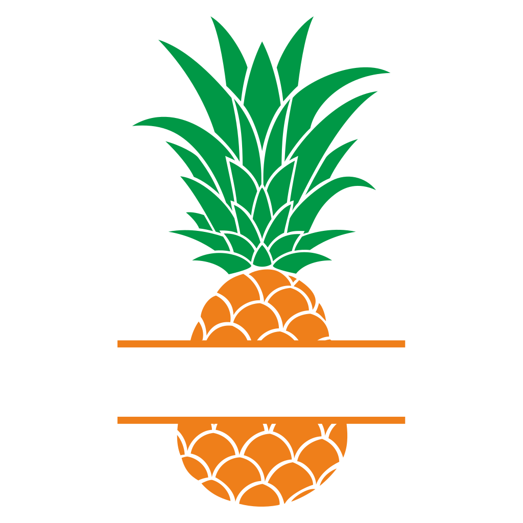 Pineapple monogram design for crafting and decorating