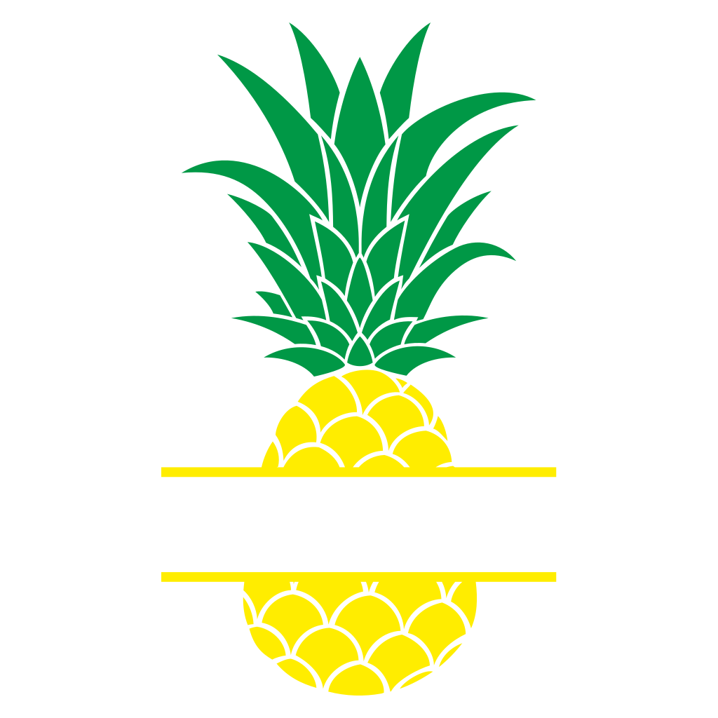 Pineapple monogram design perfect for vector cutting projects
