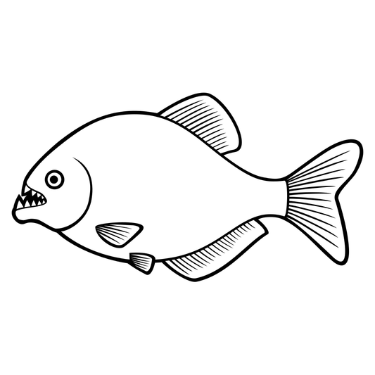 Piranha fish design for creative crafting projects