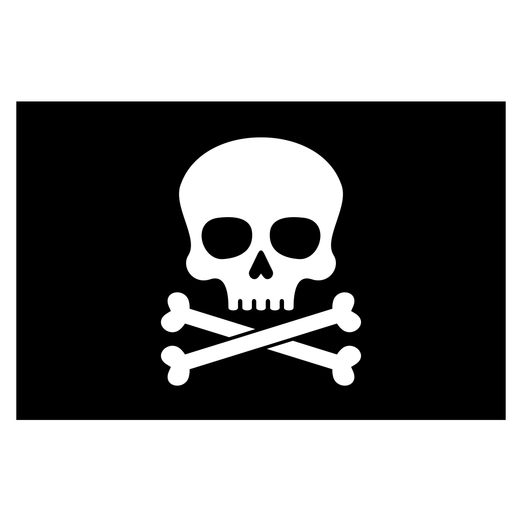Layered pirate flag design for creative cutting projects
