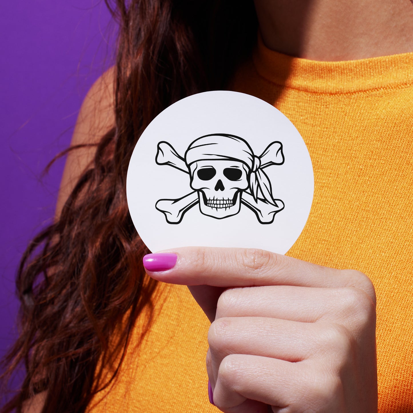 Colorful pirate skull design perfect for cutting machines