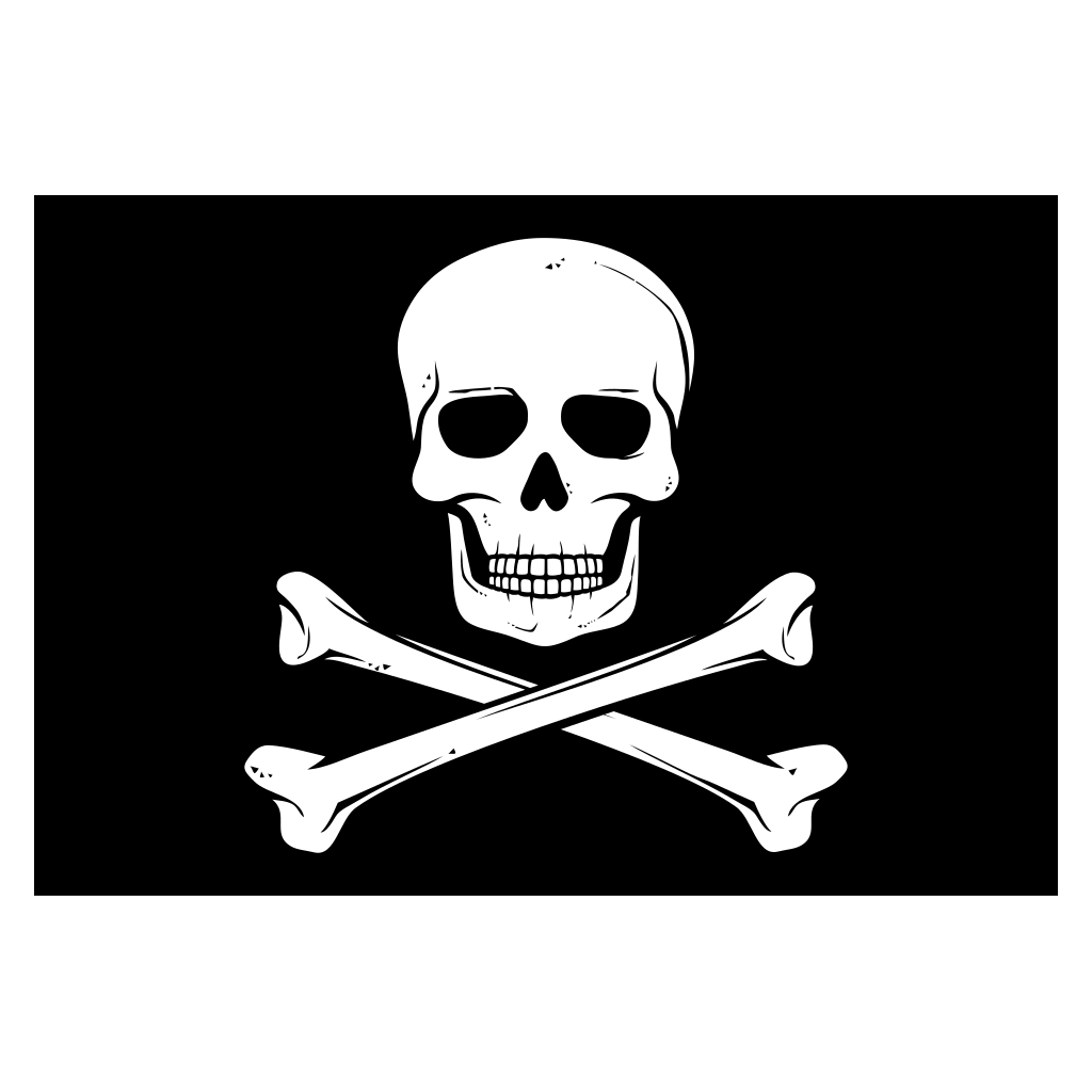 Vector pirate flag design for creative cutting projects