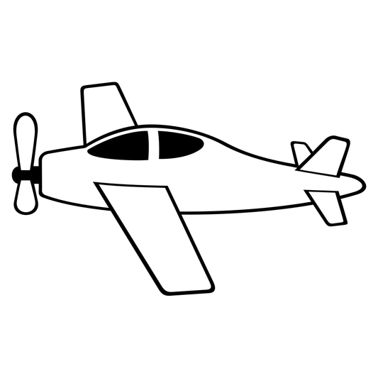 Unique vector design of a vintage airplane for crafting