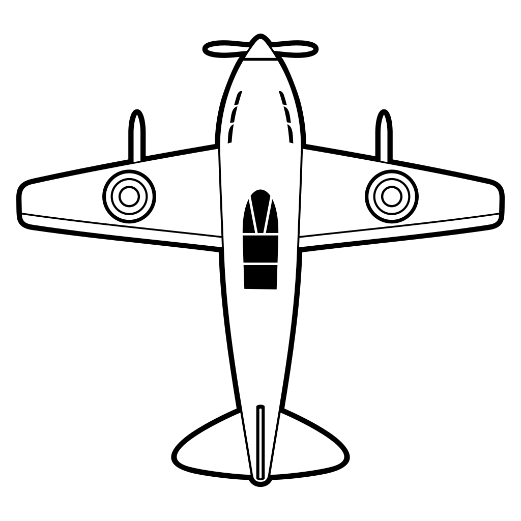Classic airplane SVG design for cutting machines