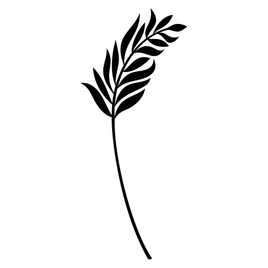 Elegant wheat stalk design for crafting and cutting projects