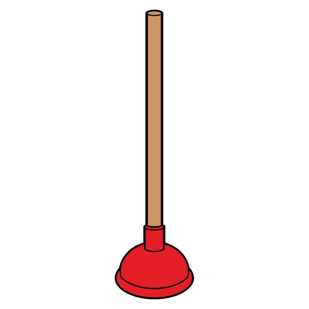 Creative plunger vector design for crafting projects