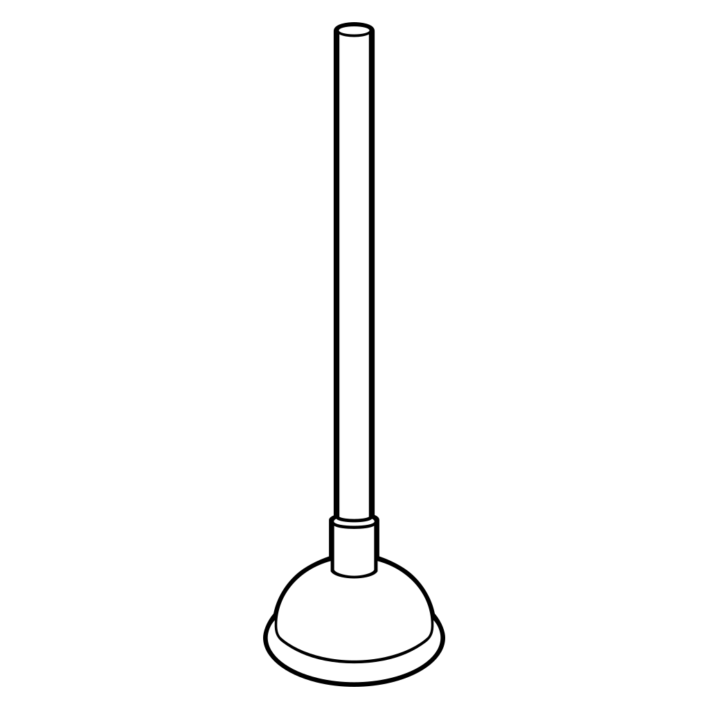 Creative vector design of a classic plunger for craft projects
