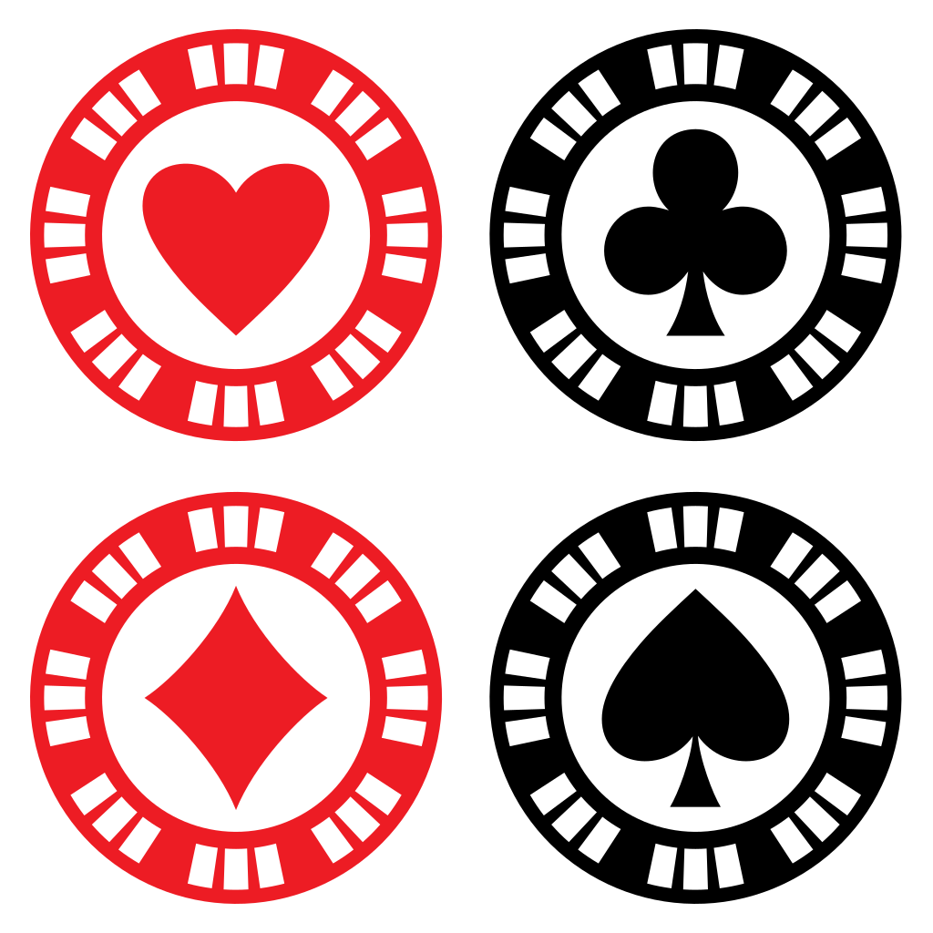 Colorful vector poker chips for crafting projects