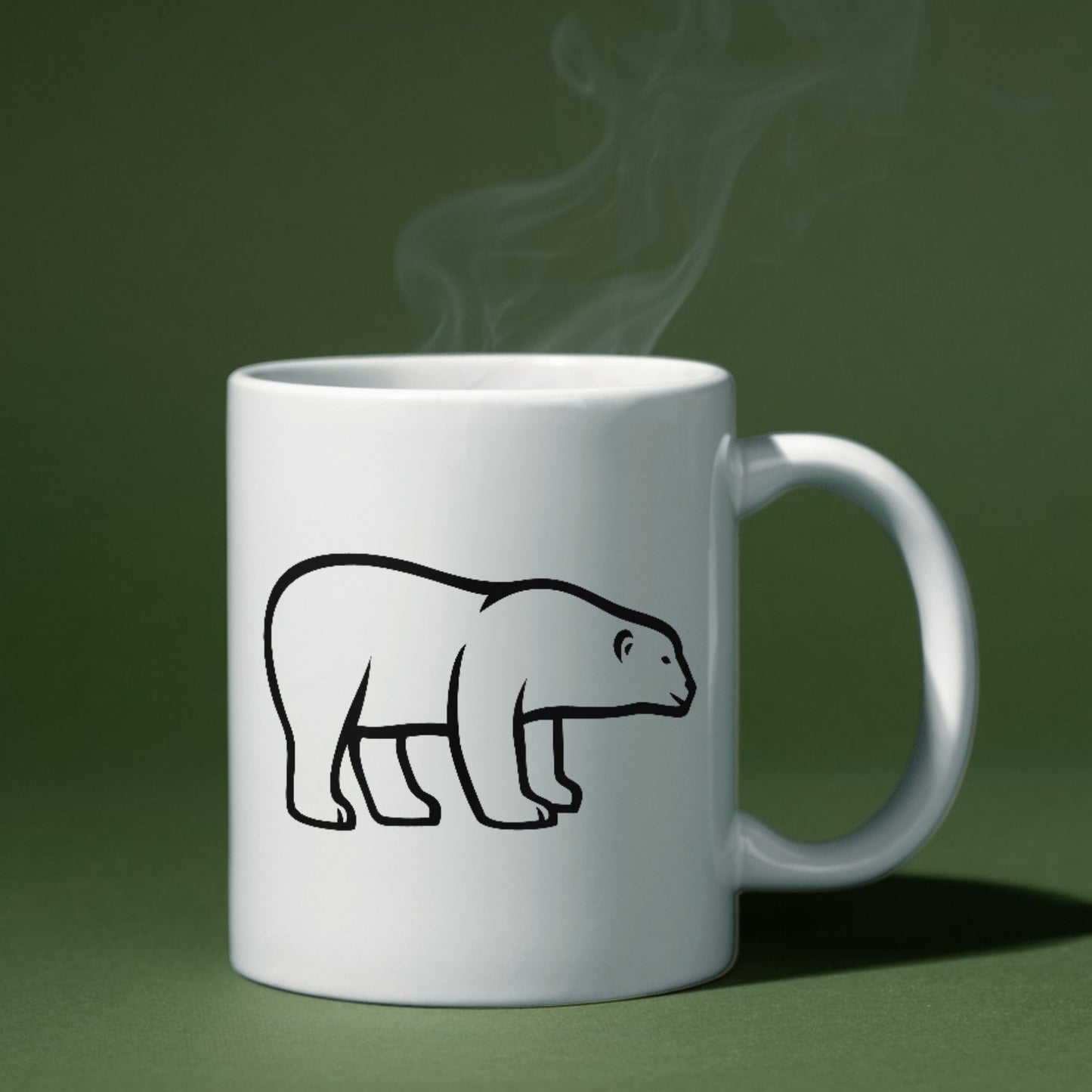 Stylized polar bear vector design for cutting machines