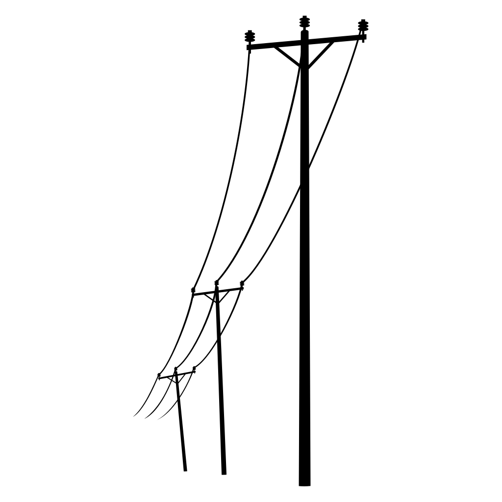 Layered vector design of power poles for cutting machines