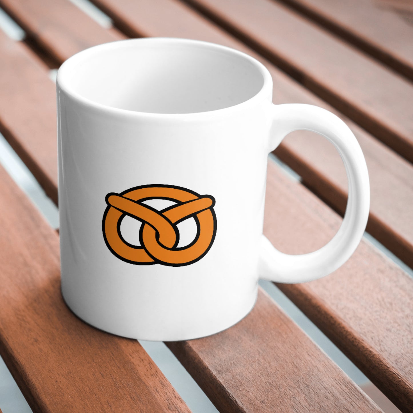 Creative vector design of a playful orange pretzel knot