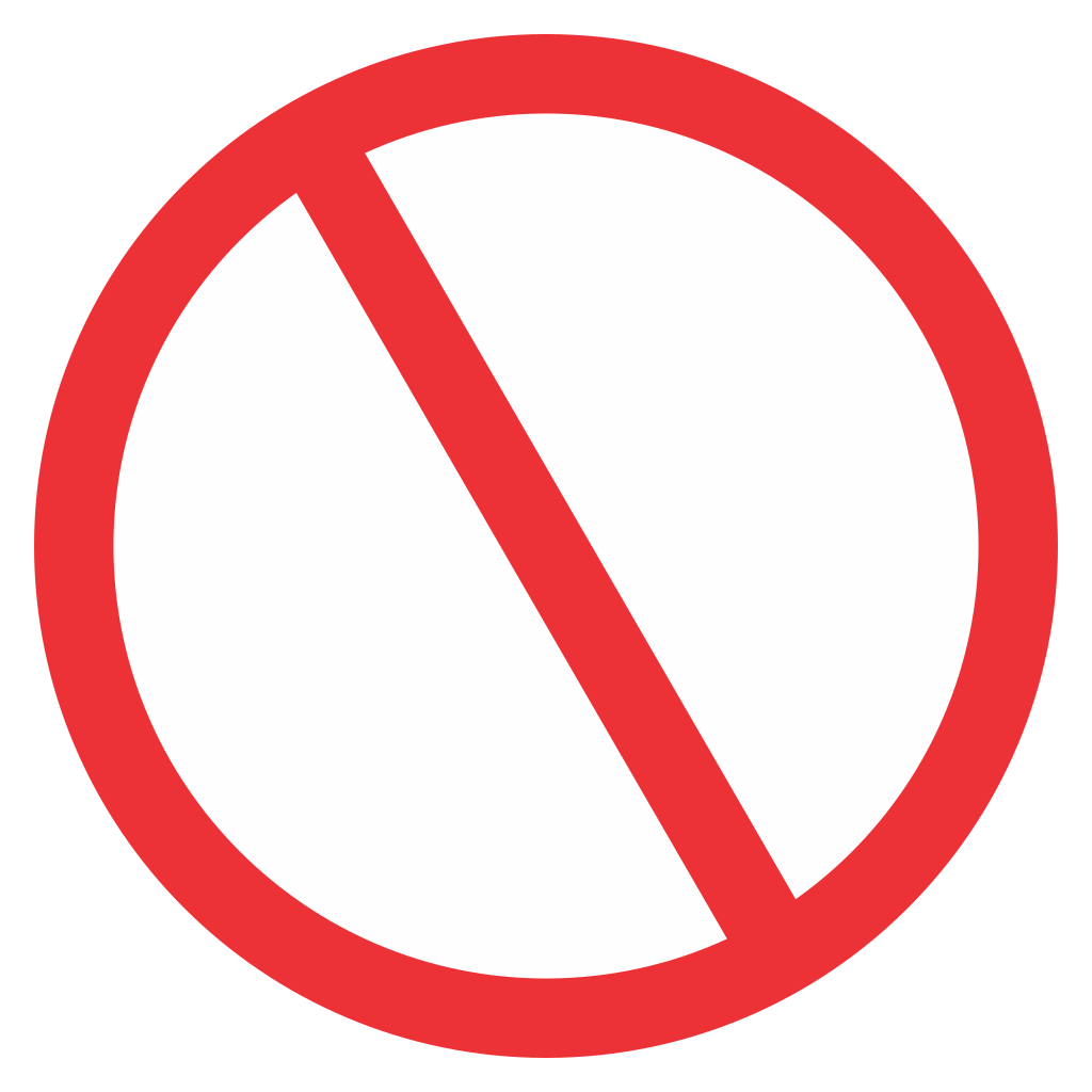 Vector design of a bold prohibition sign for crafting
